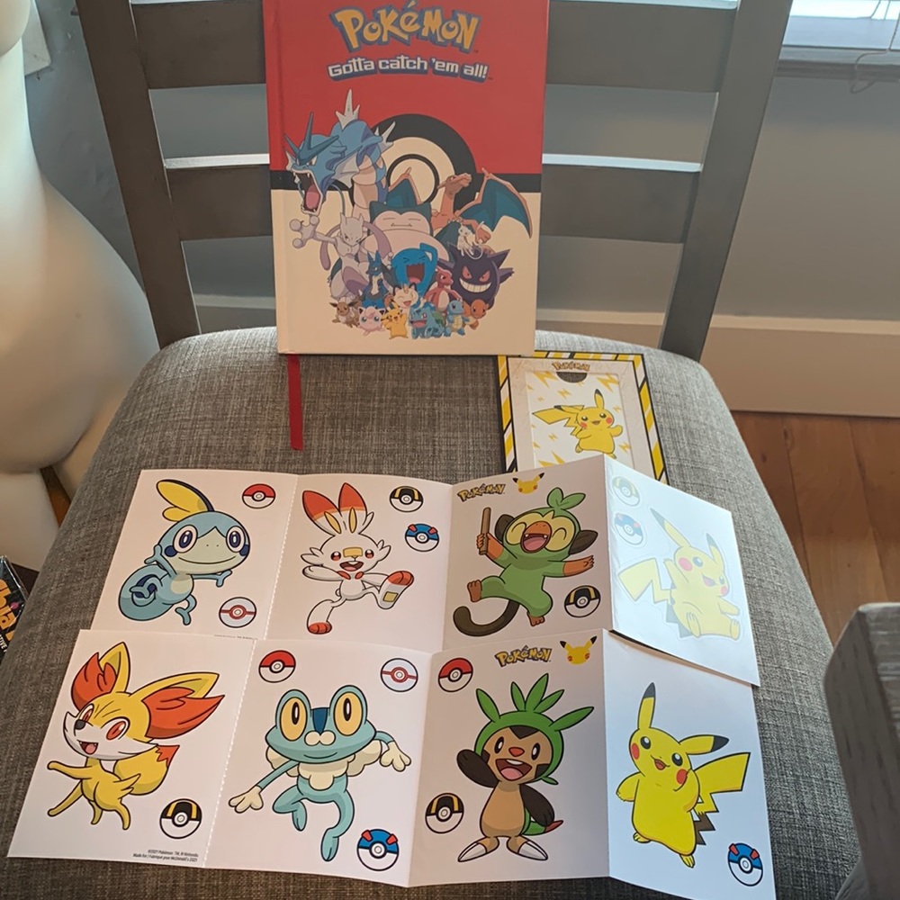 New limited edition Pokémon notebook/journal - stickers and card holder